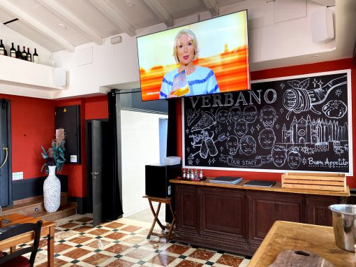 Ampliación sistema sonido y televisión en Restaurante Verbano